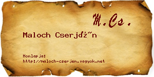 Maloch Cserjén névjegykártya